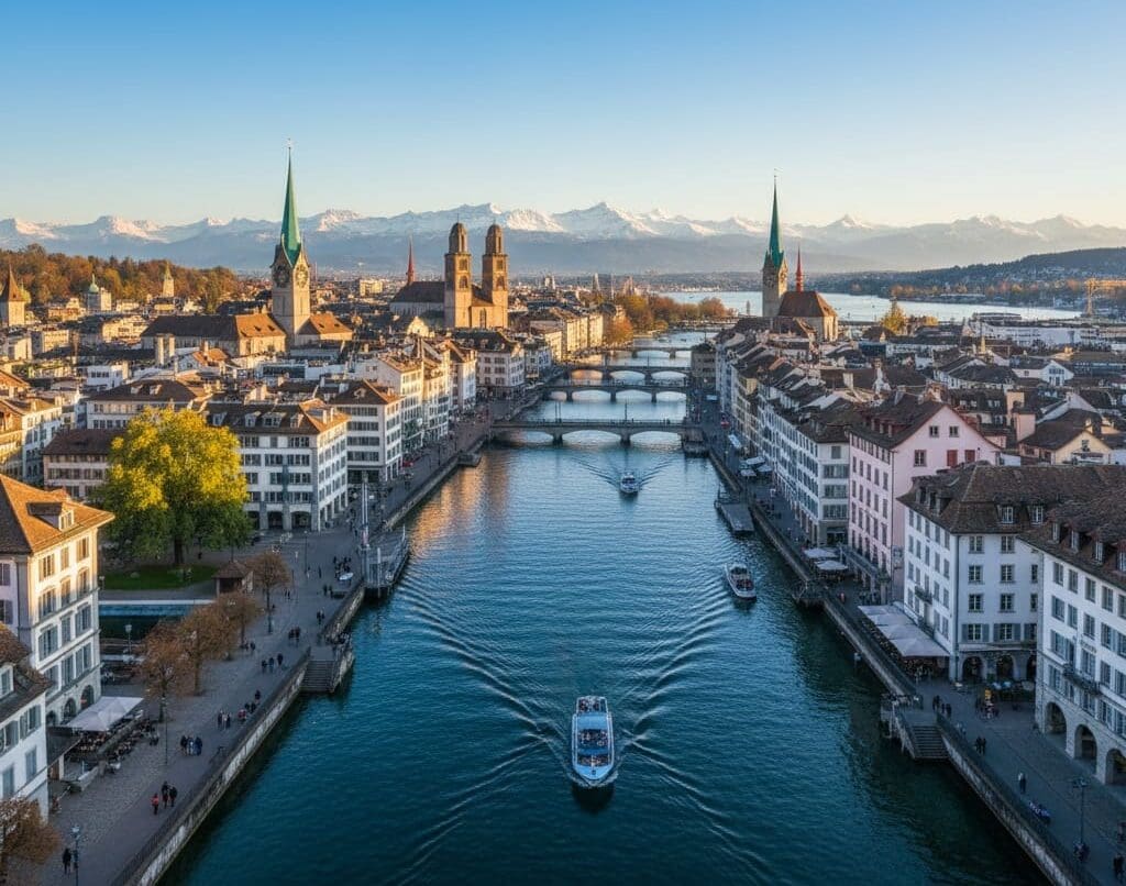 10 of the Safest Cities in the World to Visit an arial view of Zurich, Switzerland